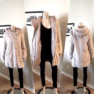 Creenstone Blush Reversible Teddy/Puffy Coat. D12/A331